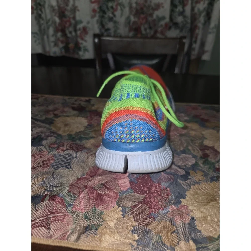 Size 9 - Nike Free Flyknit+ 5.0 Men's Electric Green Running Shoes 615805-316